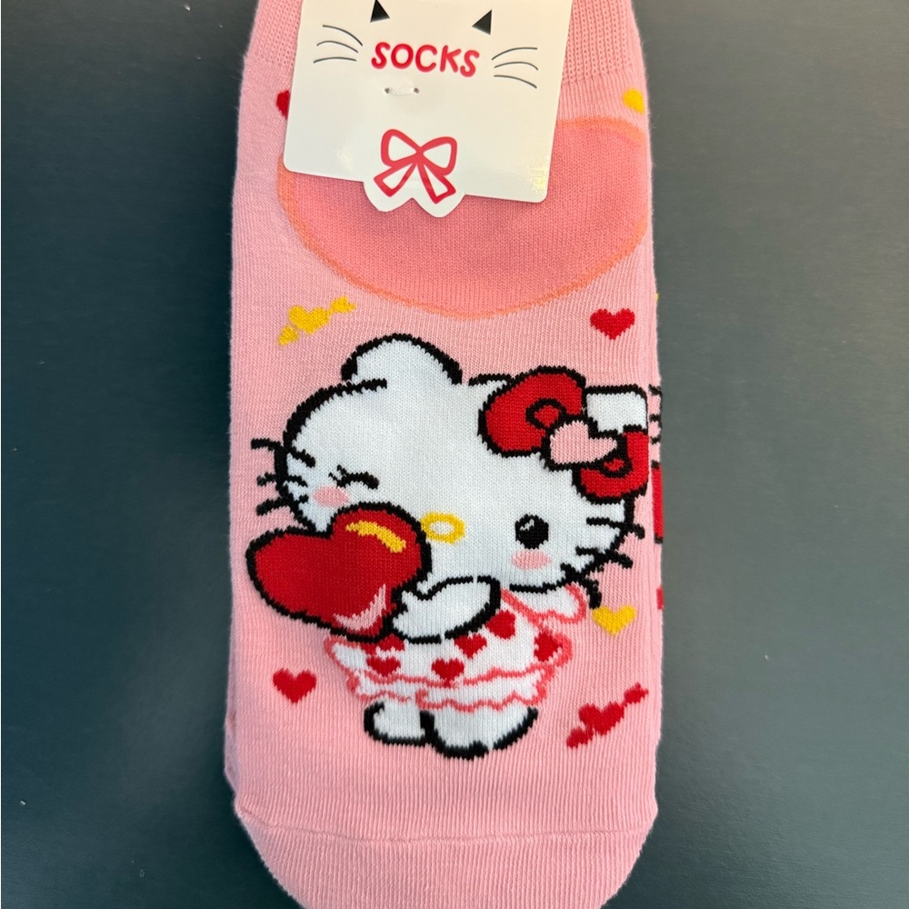 Hello Kitty Socks - Pink, Purple, White - Picture 2 of 5